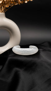 Ivory Twist Resin Bangle